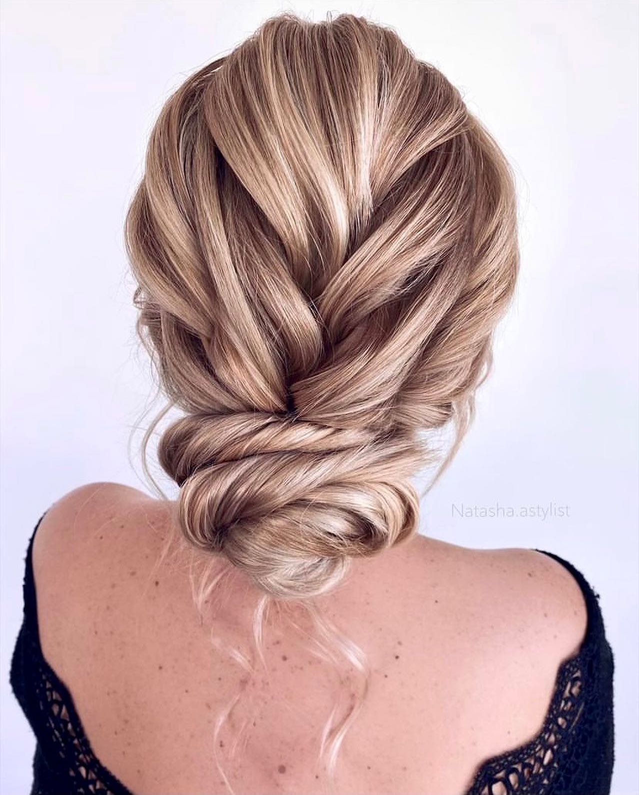 Twisted Low Bun Updo