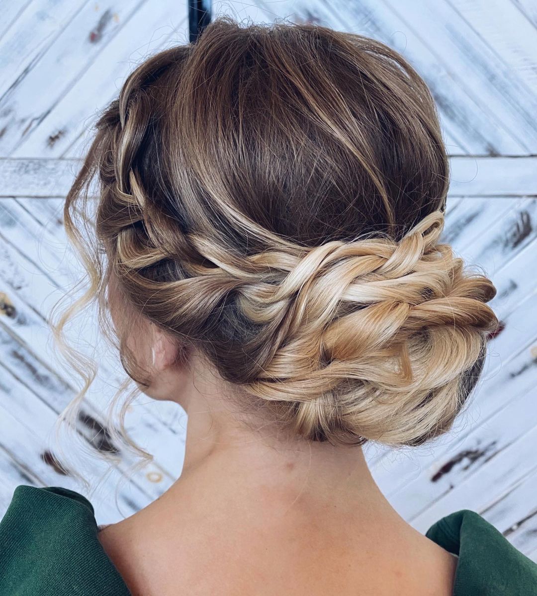 Modern Braided Updo with a Side Braid