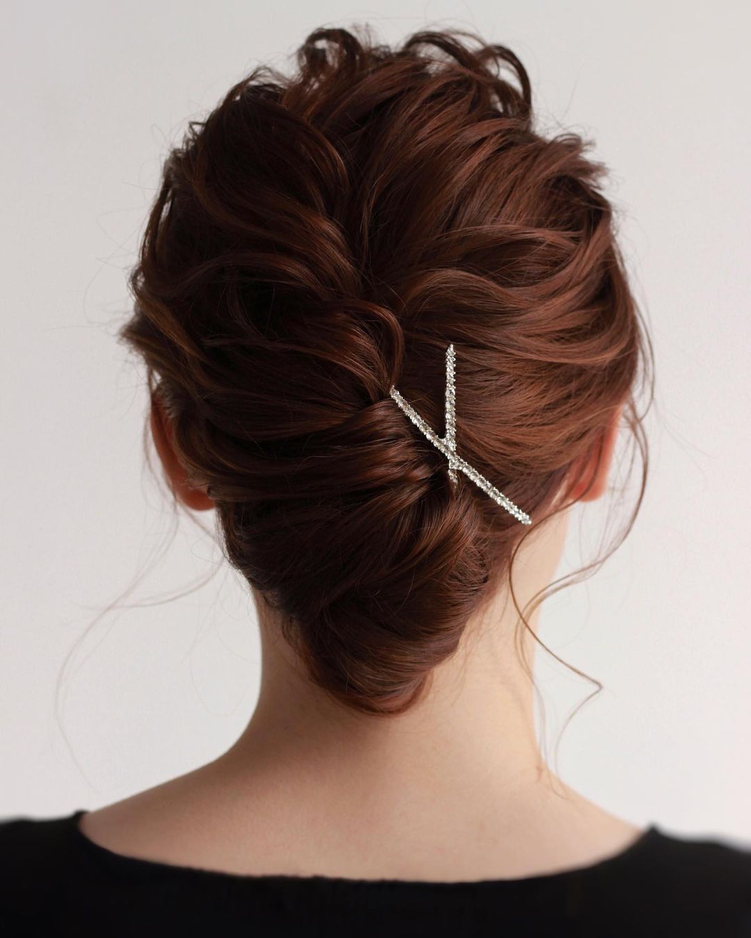 Classic French Twist for Wavy Hair