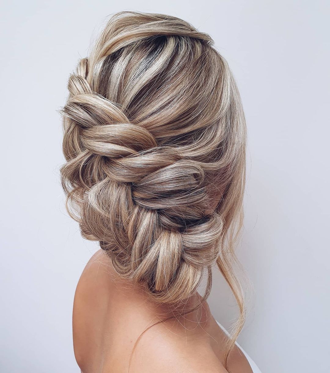 Loosely Braided Updo for Bridesmaids