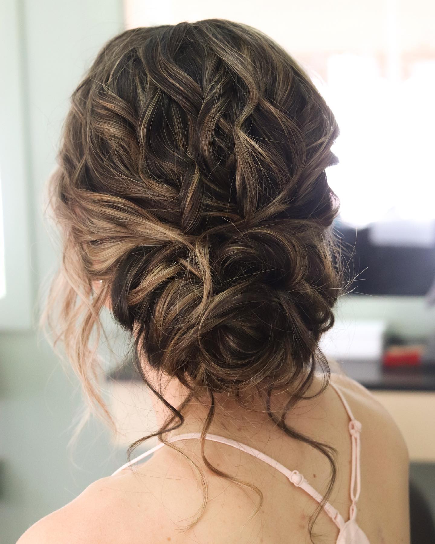 Cute Romantic Wavy Updo