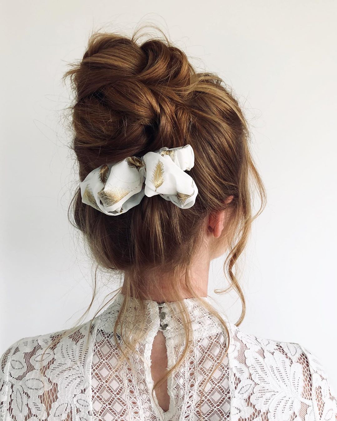 Romantic Braided Bun Updo