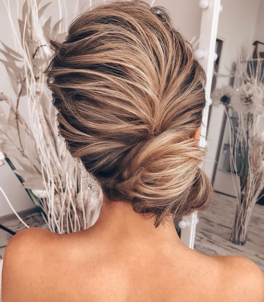 Side Low Bun Updo