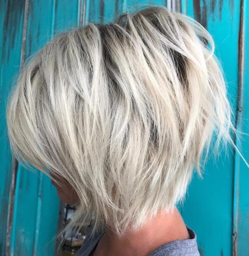 Choppy Platinum Bob