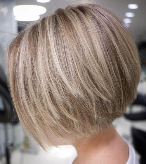 Short Layered Blonde Bob Blowout