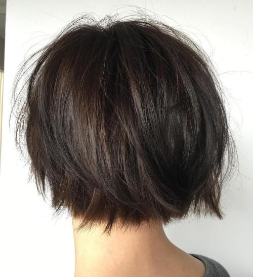 Short Razored Bob For Straight Hair