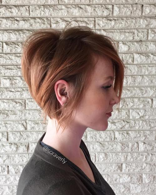 Short Strawberry Blonde Bob