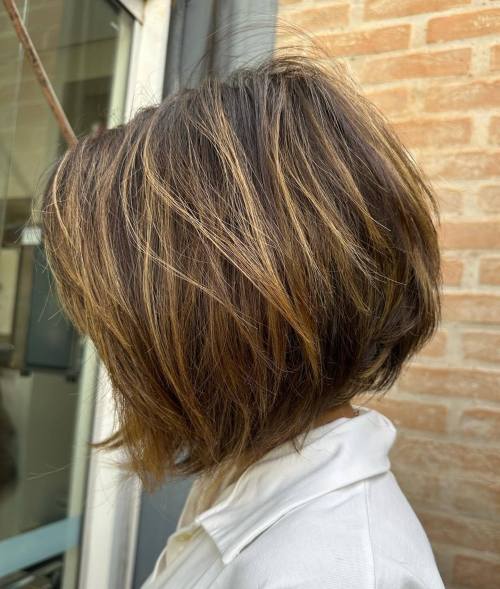 Inverted Layered Bob for Thick Hair