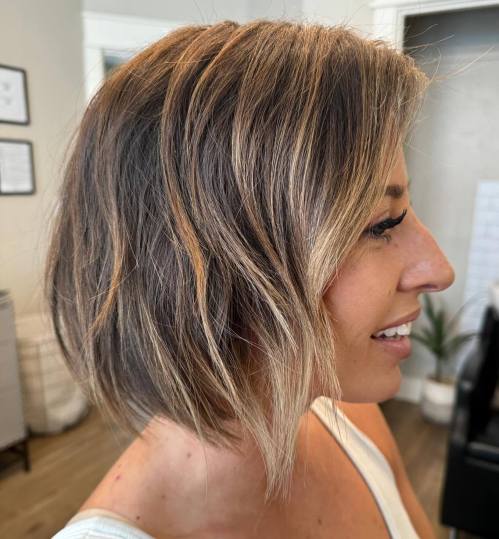 Inverted Layered Bob Shag