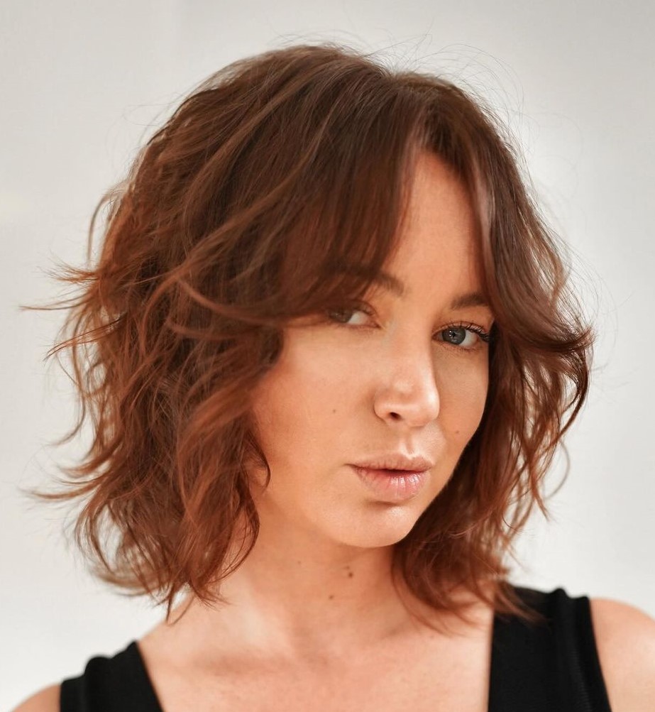 Reddish Brown Hair with Framing Fringe