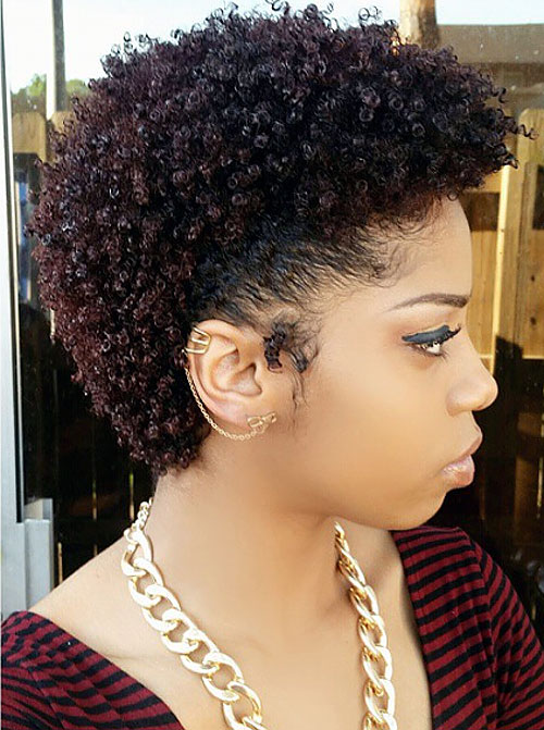 short kinky hairstyle for natural hair