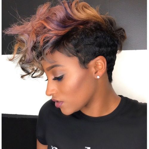 Undercut Colored Pixie for Black Girls