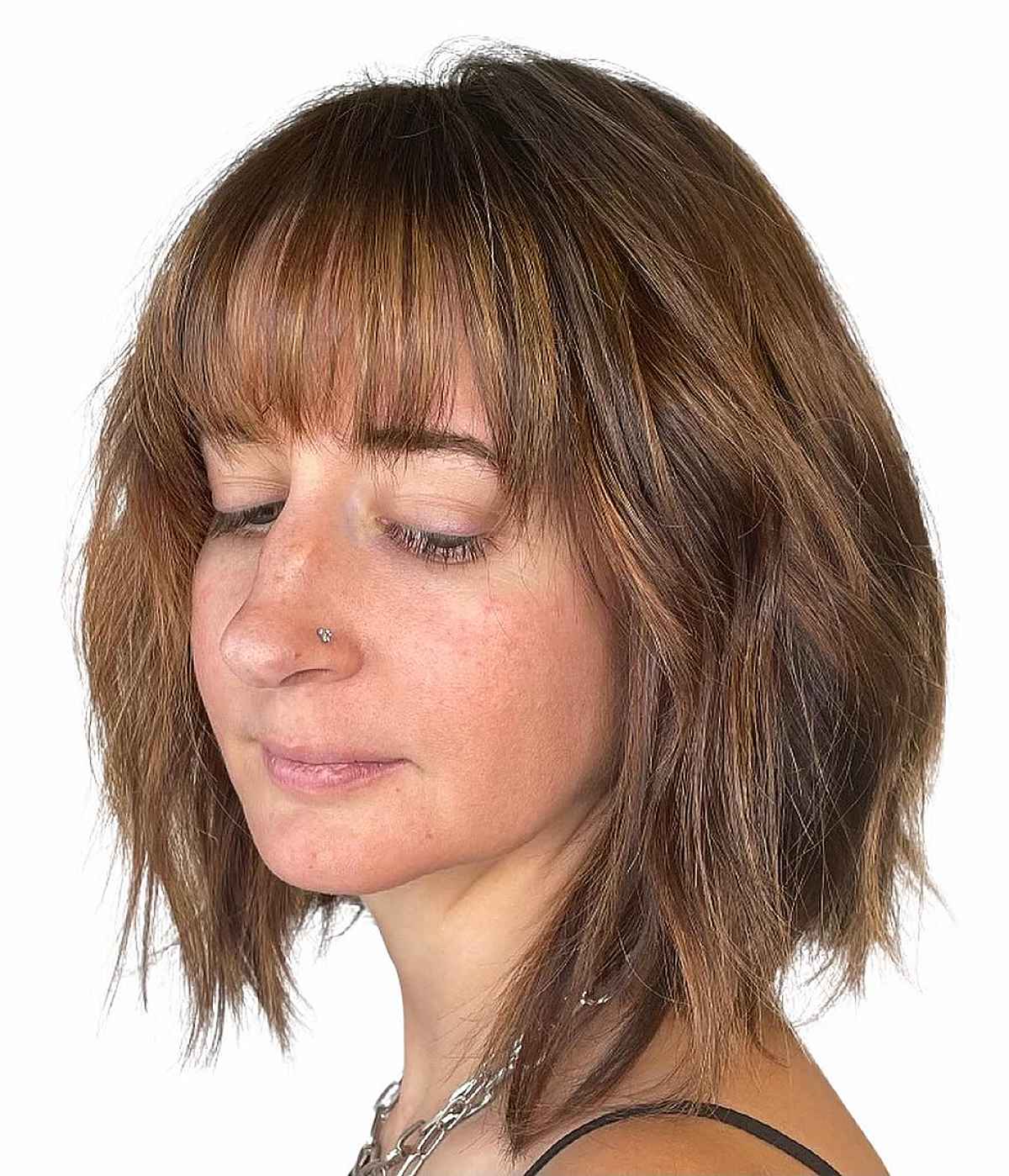 Medium-Length Shaggy Bob Haircut