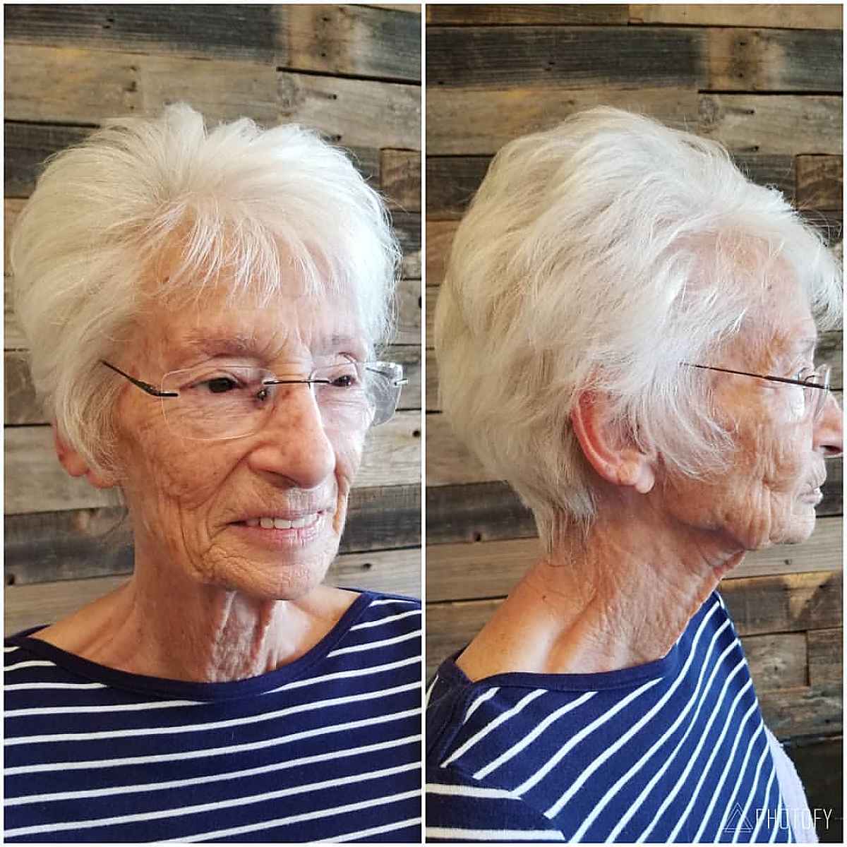 Easy Shaggy Pixie with Bangs for Women Over 70