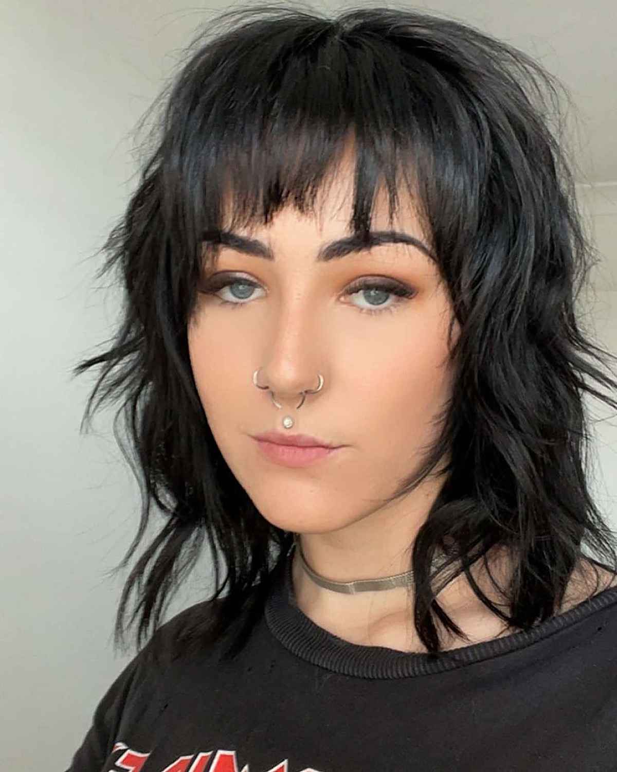 Layered Low-Maintenance Shag with Bangs