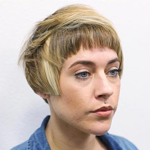 Pixie Bob Haircut With Short Bangs