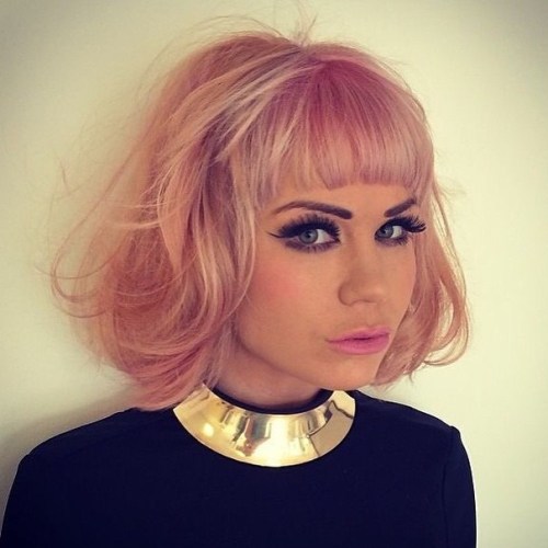 Tousled Pastel Pink Bob