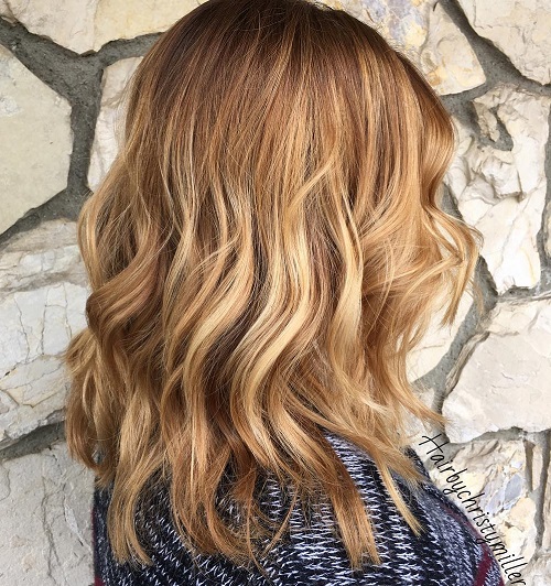 Medium Wavy Balayage Hair