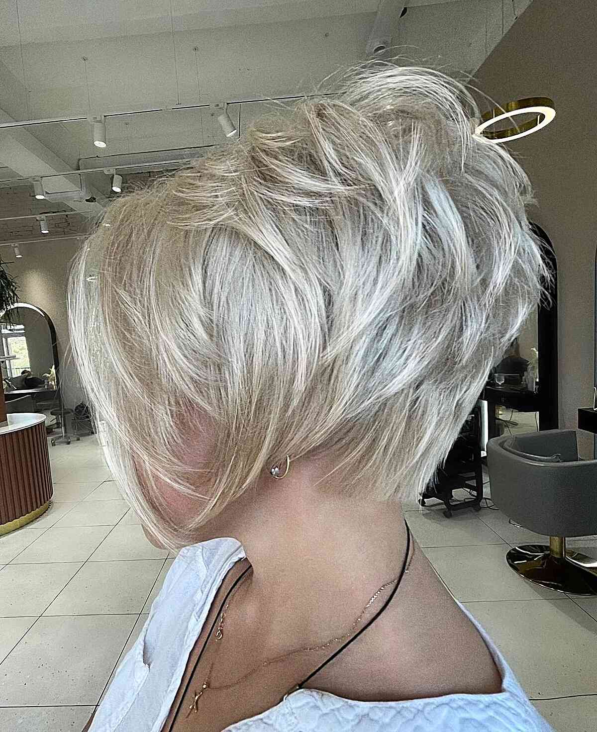 High Stacked Choppy Pixie Bob