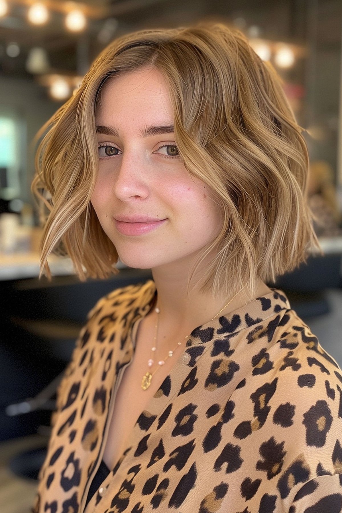 Short shaggy layered bob cut