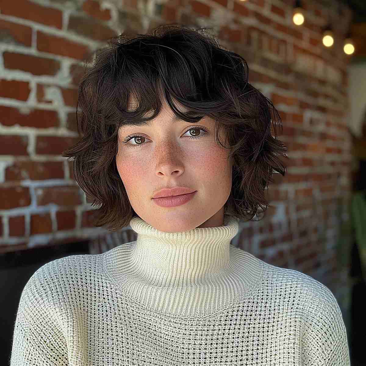 short shaggy bob haircut for curly hair