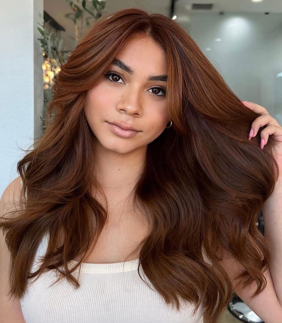 Faded Brownish Copper Balayage