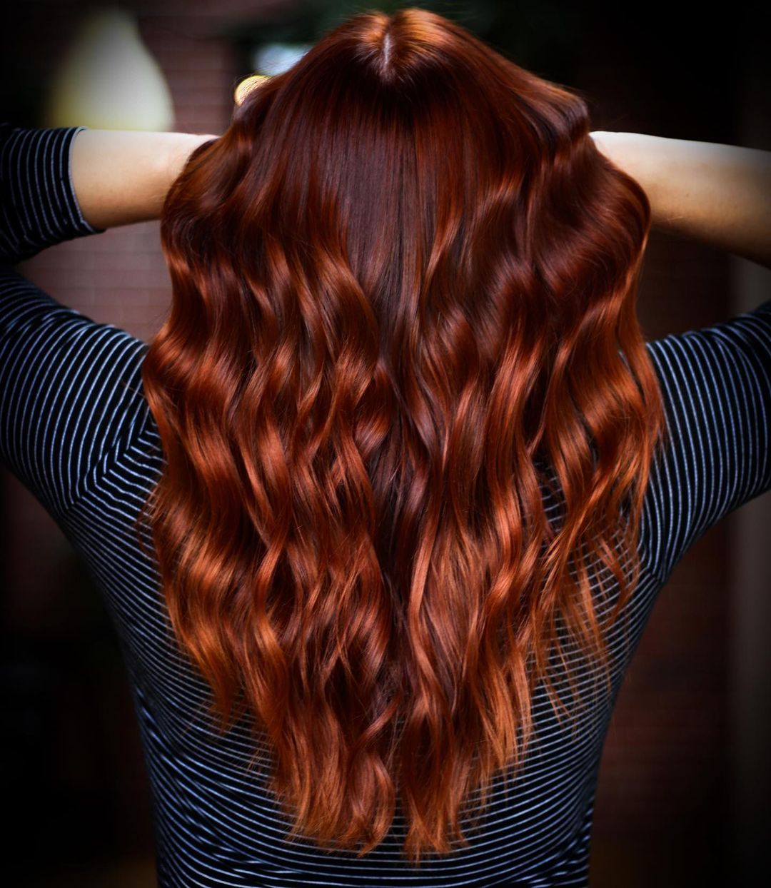 Vivid Copper Red Loose Waves