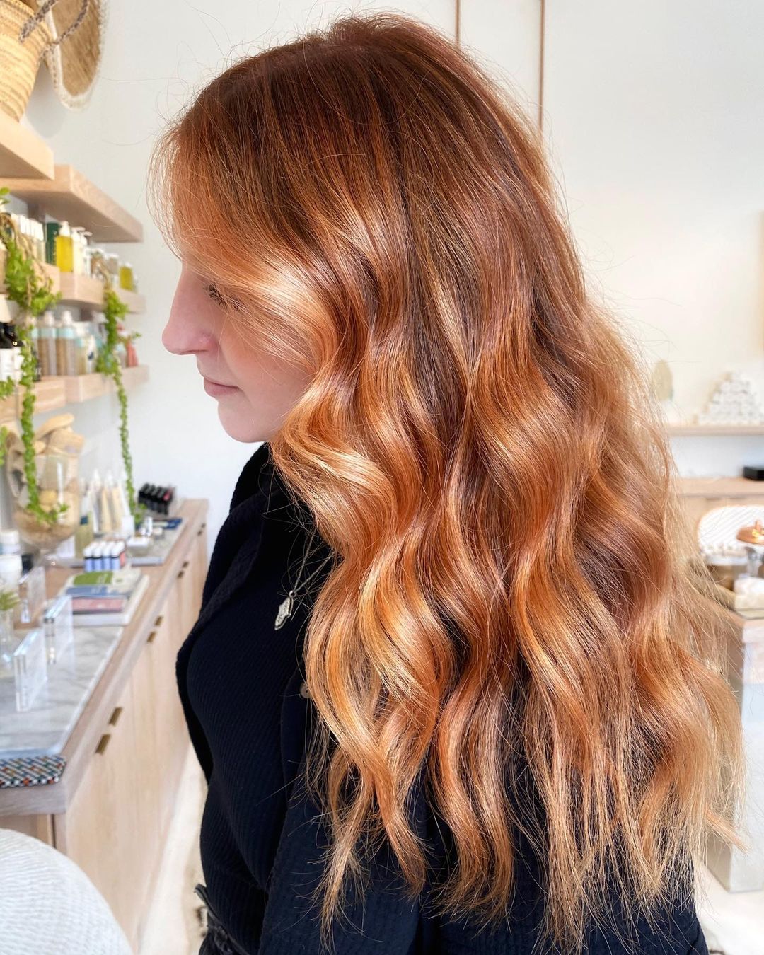 Golden Copper Blonde Balayage