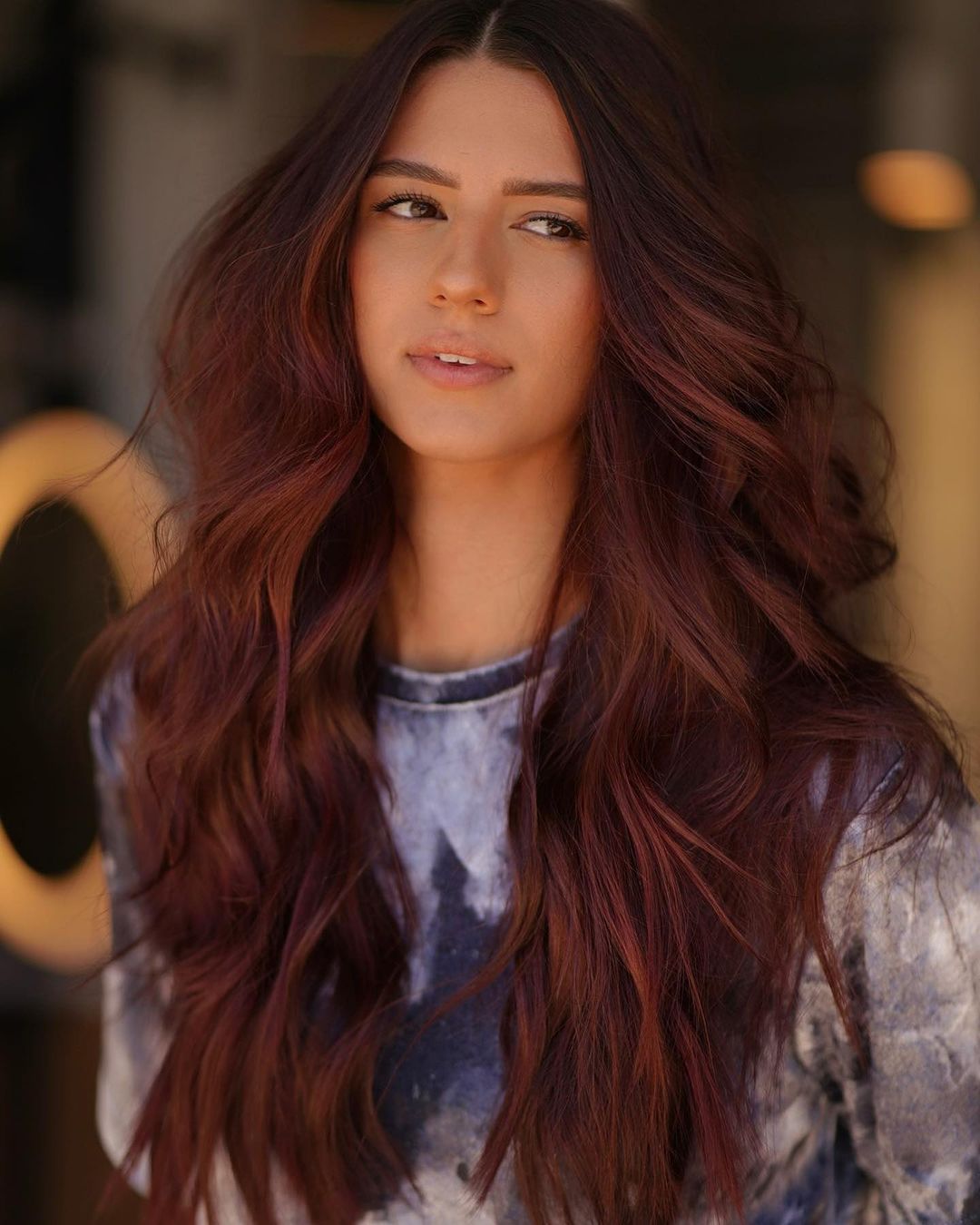 Burgundy Copper Long Thick Hair