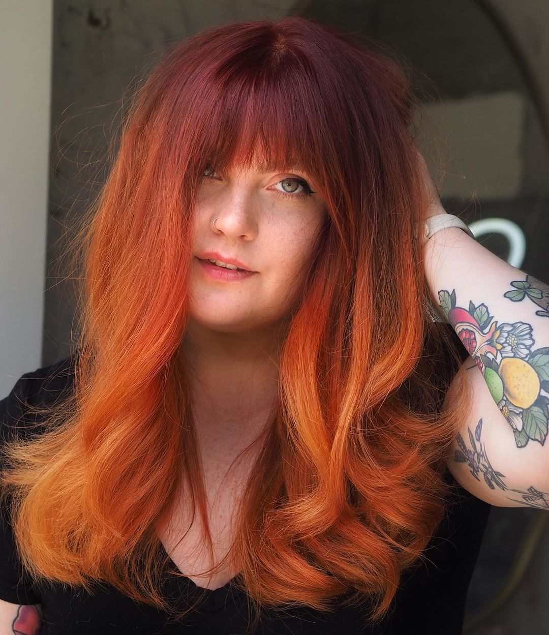 Rich Copper Ombre for Burgundy Hair