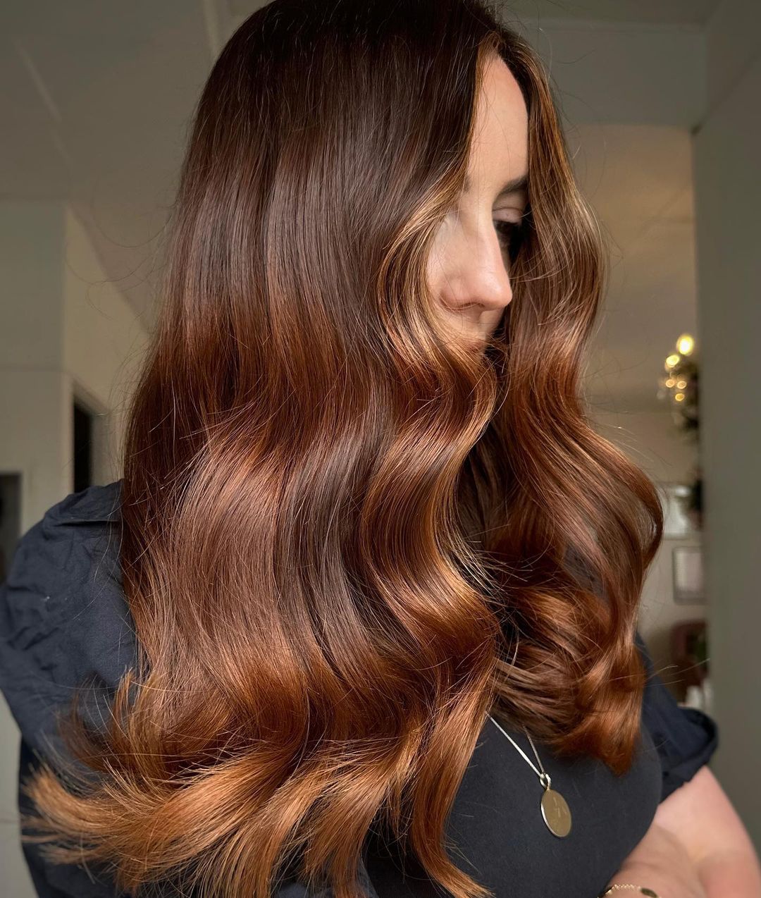 Golden Brownish Copper Balayage