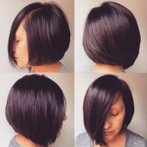 Asymmetrical Rounded Bob Haircut