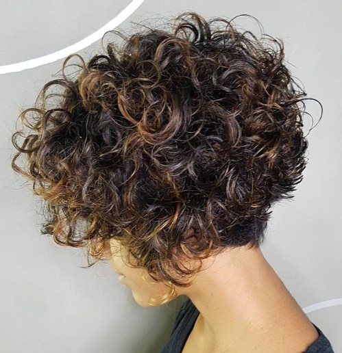 Short Stacked Bob For Naturally Curly Hair