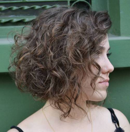 Inverted Curly Bob Hairstyle