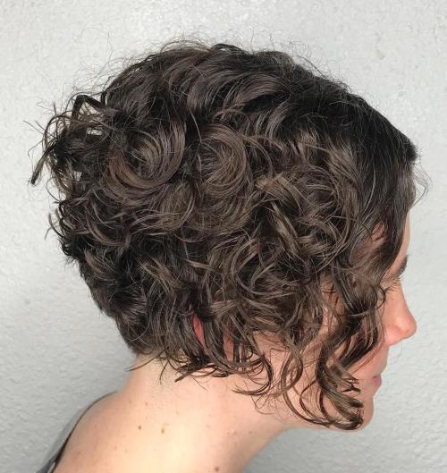 Very Short Curly Bob