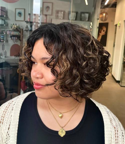 Put Together Short Curly Bob Hairstyle