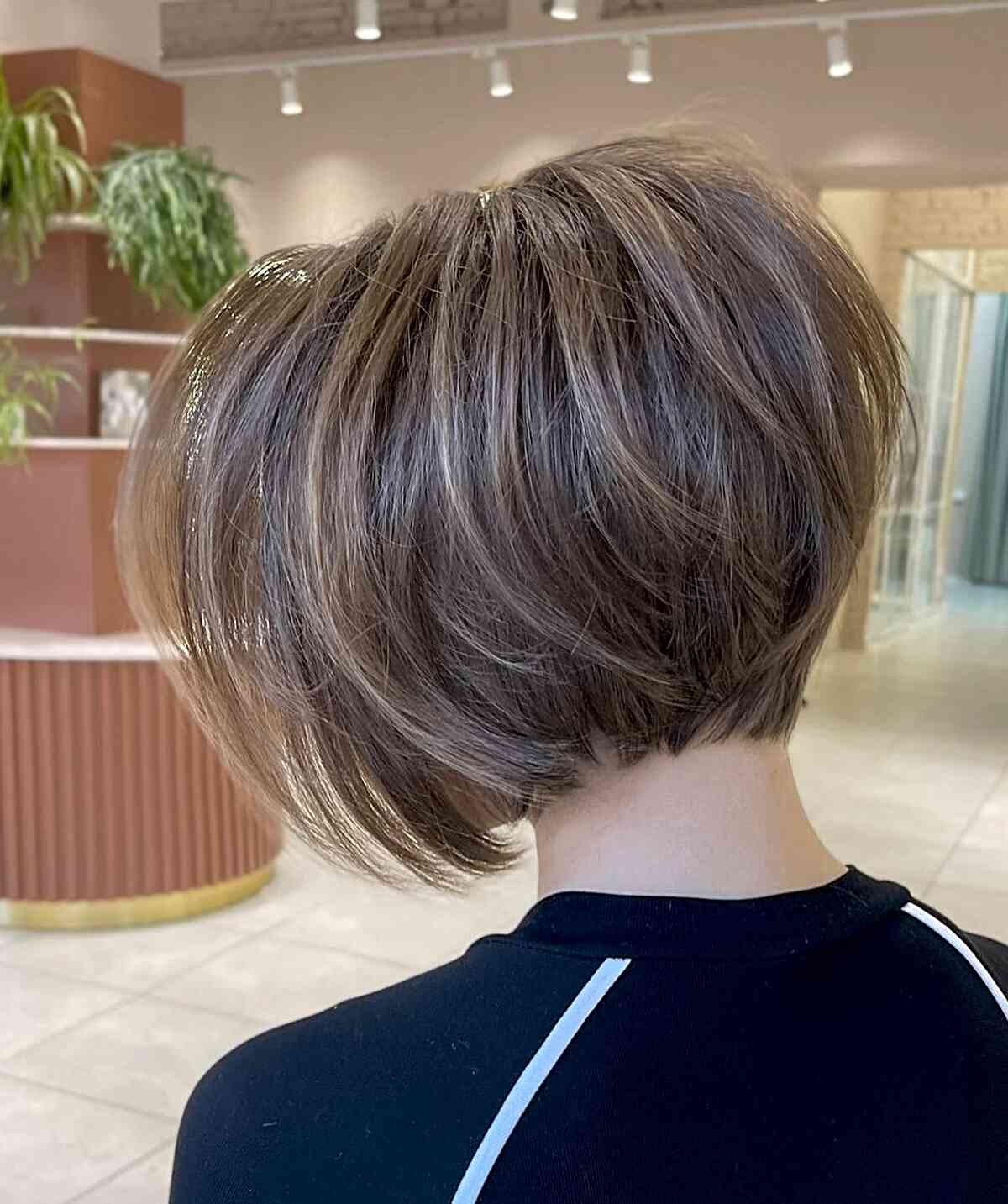 Short Stacked Bob with Visible Layering